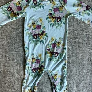 Kate Quinn Floral Baby Bodysuit in Purple and Yellow